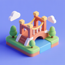 icon_education_bridge_3d_isometric icon preview