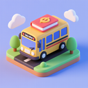 icon_education_bus_3d_isometric icon preview