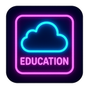 icon_education_cloud_neon icon preview
