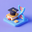 icon_education_dna_strand_3d_isometric icon preview