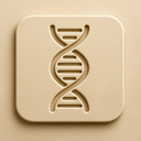 icon_education_dna_strand_embossed icon preview