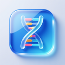 icon_education_dna_strand_glassy icon preview