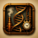 icon_education_dna_strand_steampunk icon preview