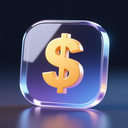 icon_education_dollar_sign_glassy icon preview