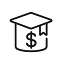 icon_education_dollar_sign_minimal_outline icon preview