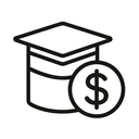 icon_education_dollar_sign_outline icon preview