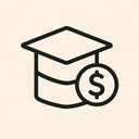 icon_education_dollar_sign_thin icon preview