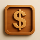 icon_education_dollar_sign_wooden icon preview