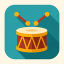icon_education_drum_flat_design icon preview