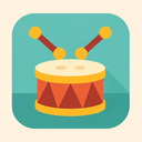 icon_education_drum_flat_pastel icon preview