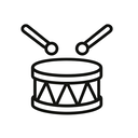 icon_education_drum_minimal_outline icon preview
