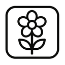 icon_education_flower_monochrome icon preview