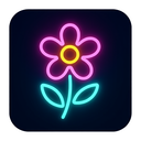 icon_education_flower_neon icon preview