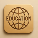 icon_education_globe_embossed icon preview