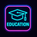icon_education_graduation_cap_cyberpunk icon preview