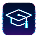 icon_education_graduation_cap_digital_glitch icon preview