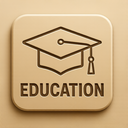 icon_education_graduation_cap_embossed icon preview