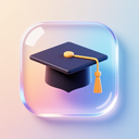 icon_education_graduation_cap_glassy icon preview