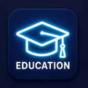 icon_education_graduation_cap_glow_effect icon preview