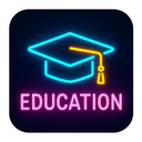 icon_education_graduation_cap_neon icon preview