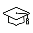 icon_education_graduation_cap_outline icon preview