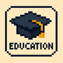 icon_education_graduation_cap_pixel_art icon preview