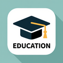 icon_education_graduation_cap_sharp_edges icon preview