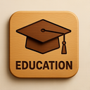 icon_education_graduation_cap_wooden icon preview