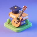 icon_education_guitar_3d_isometric icon preview