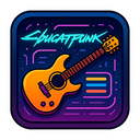 icon_education_guitar_cyberpunk icon preview
