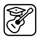 icon_education_guitar_monochrome icon preview