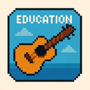 icon_education_guitar_pixel_art icon preview