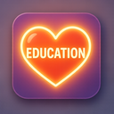 icon_education_heart_glow_effect icon preview