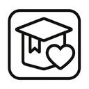 icon_education_heart_monochrome icon preview