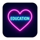 icon_education_heart_neon icon preview