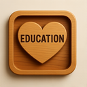 icon_education_heart_wooden icon preview