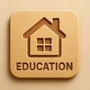 icon_education_house_embossed icon preview