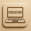 icon_education_laptop_embossed icon preview