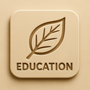 icon_education_leaf_embossed icon preview