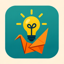 icon_education_light_bulb_origami icon preview