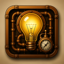 icon_education_light_bulb_steampunk icon preview