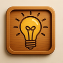 icon_education_light_bulb_wooden icon preview