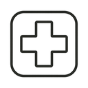 icon_education_medical_cross_minimal_outline icon preview