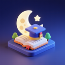 icon_education_moon_3d_isometric icon preview