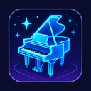 icon_education_piano_futuristic icon preview