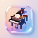 icon_education_piano_glassy icon preview