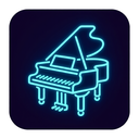 icon_education_piano_neon icon preview