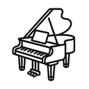 icon_education_piano_outline icon preview