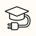 icon_education_plug_line_art icon preview