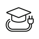 icon_education_plug_minimal_outline icon preview